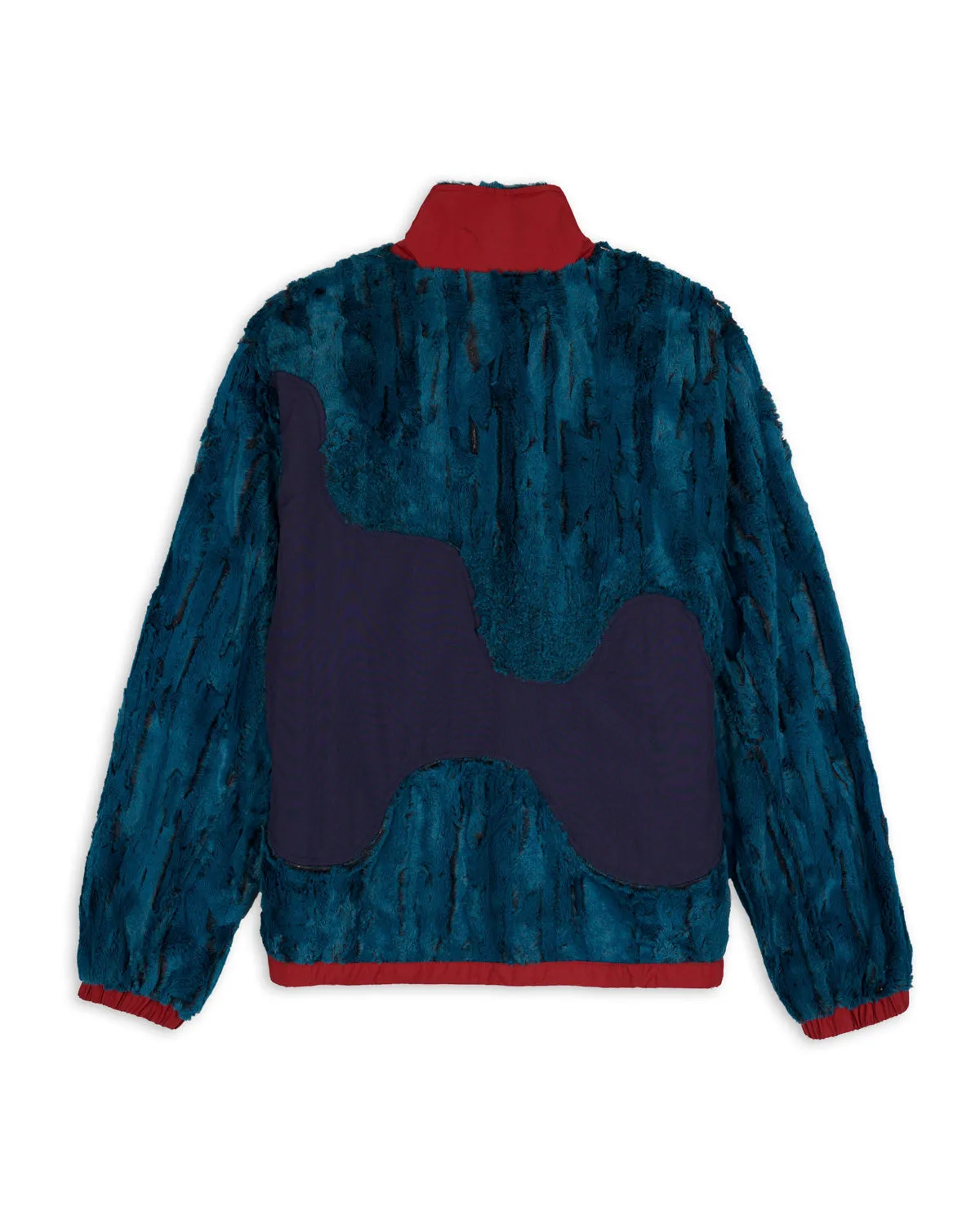 Organic Paneled Fur Jacket - Mallard