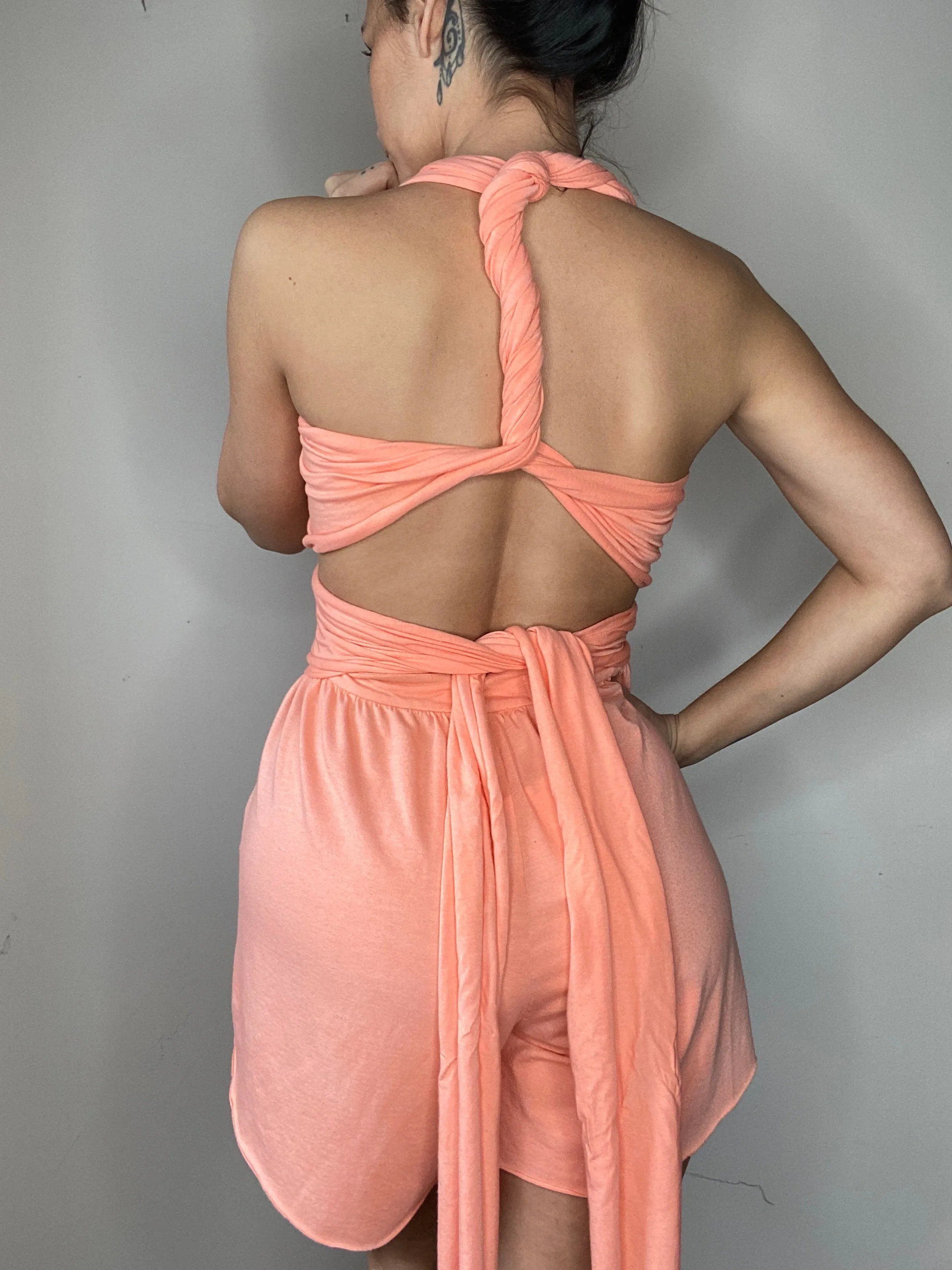 Orgotton Infinity Peach Romper