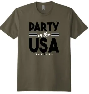 Party in the USA T-Shirt - Military Green