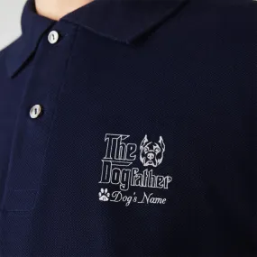 Personalized The DogFather Embroidered Polo Shirt Cane Corso, Custom Polo Shirt with Dog Name, Cane Corso Gifts Dog Lovers