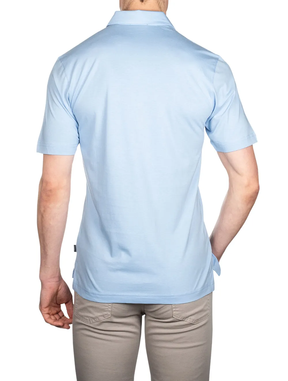 Pima Cotton Polo Shirt Sky Blue