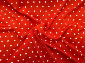 Polka Dots - Printed Crepe Fabric