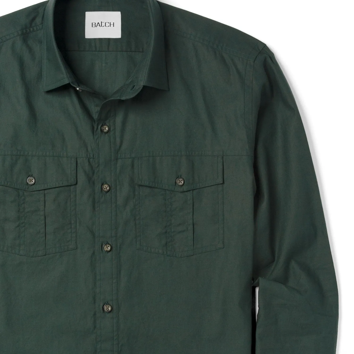 Primer Utility Shirt – Forest Green Mercerized Cotton