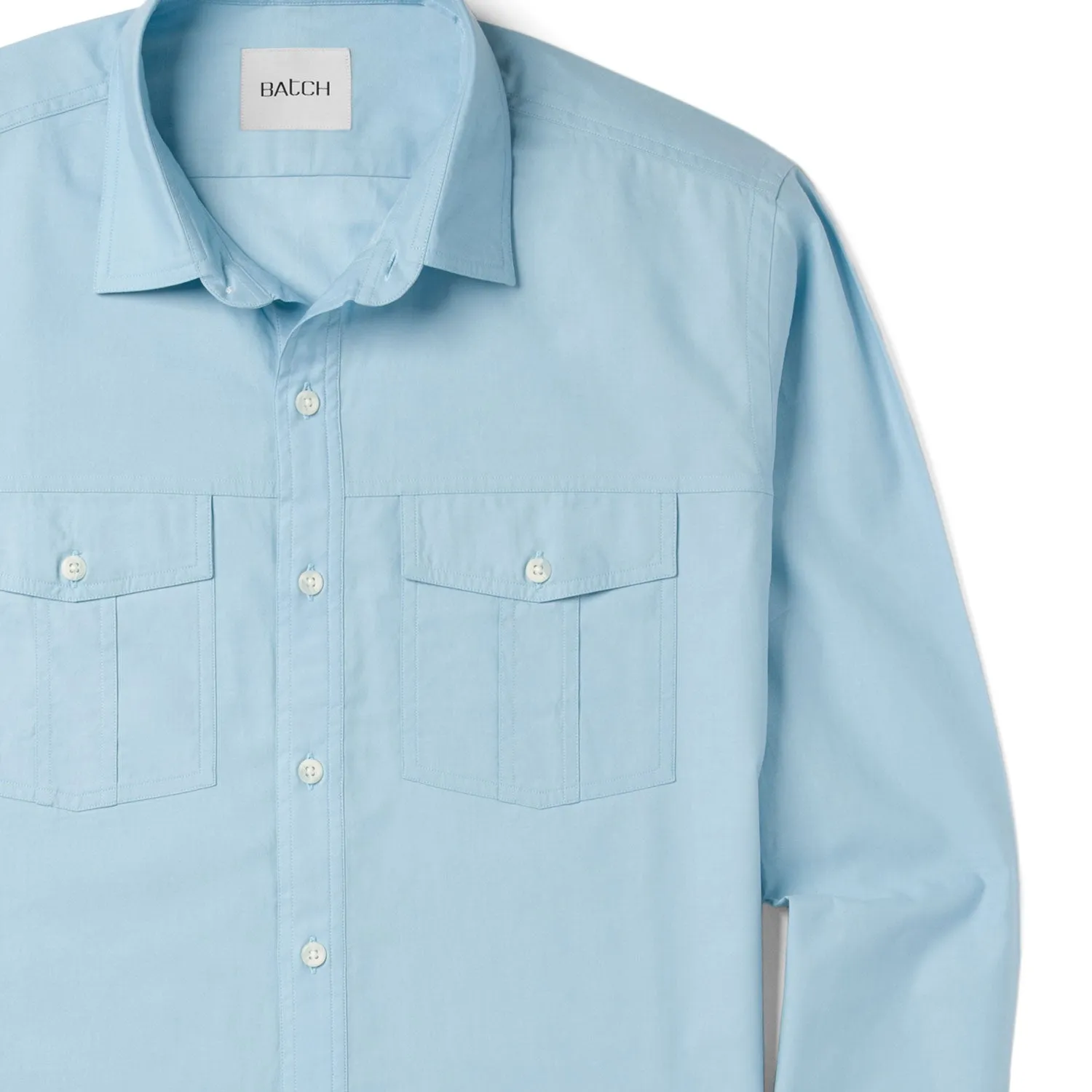 Primer Utility Shirt – Light Blue Mercerized Cotton