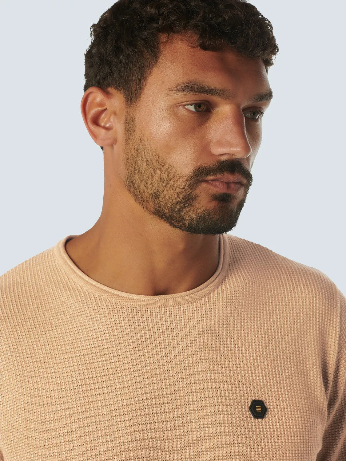 Pullover Crewneck 2 Coloured Jacquard | Desert