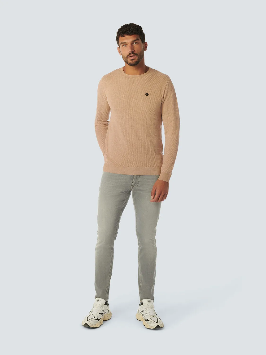 Pullover Crewneck 2 Coloured Jacquard | Desert