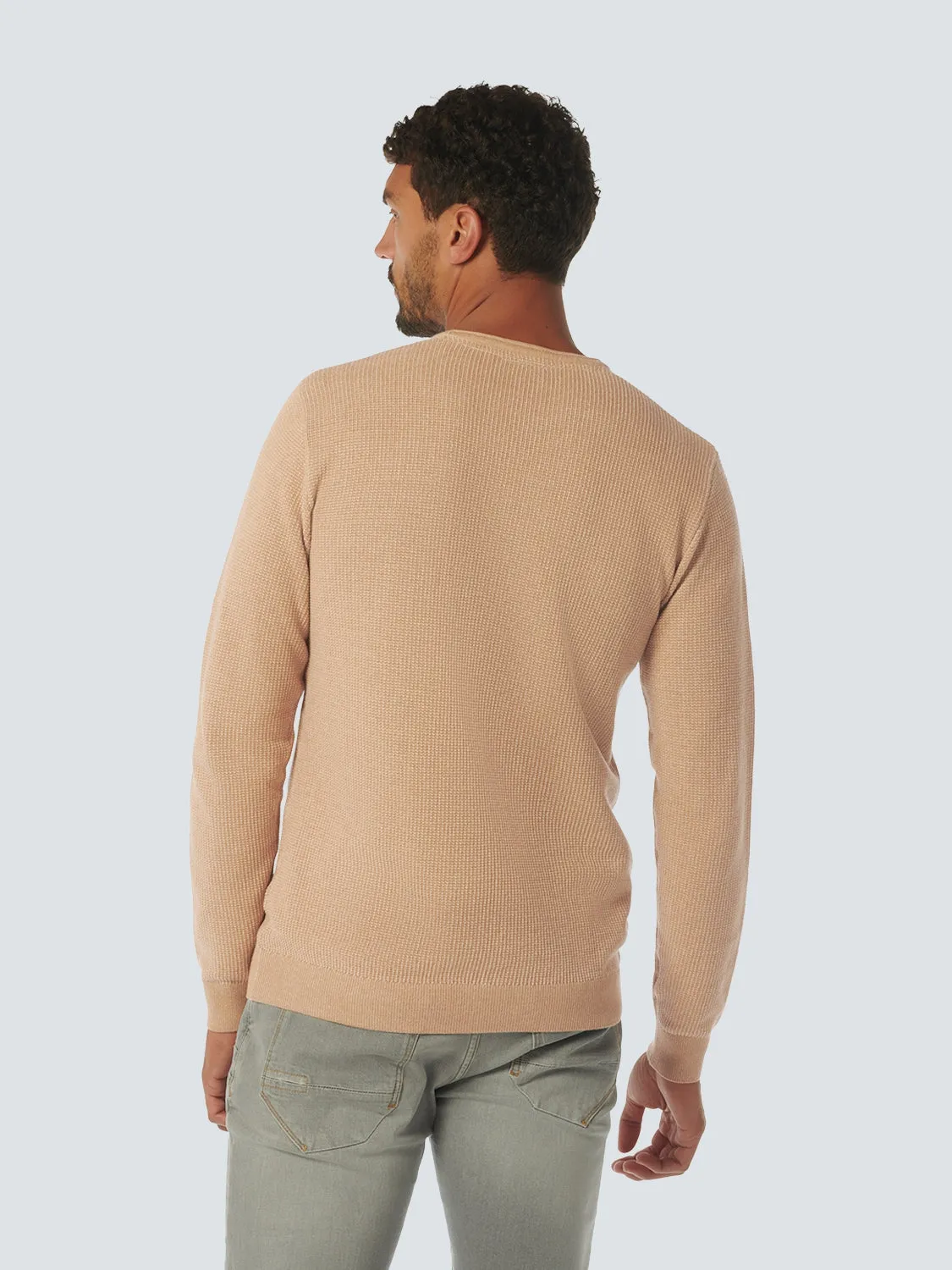 Pullover Crewneck 2 Coloured Jacquard | Desert