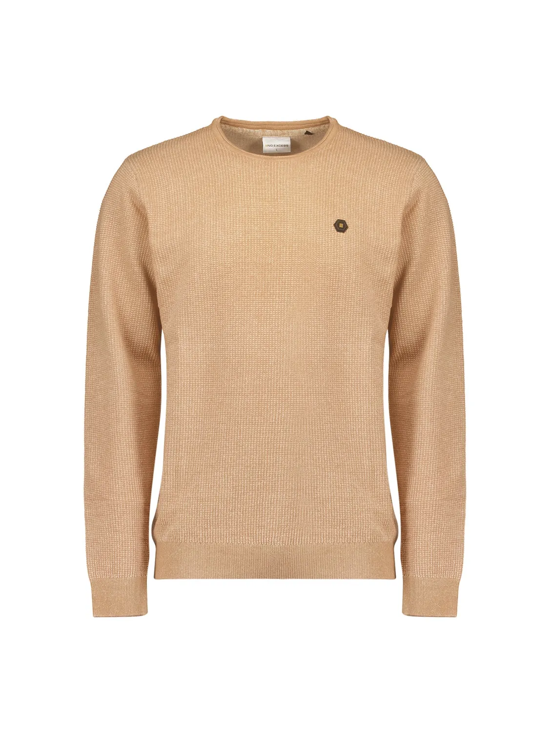 Pullover Crewneck 2 Coloured Jacquard | Desert