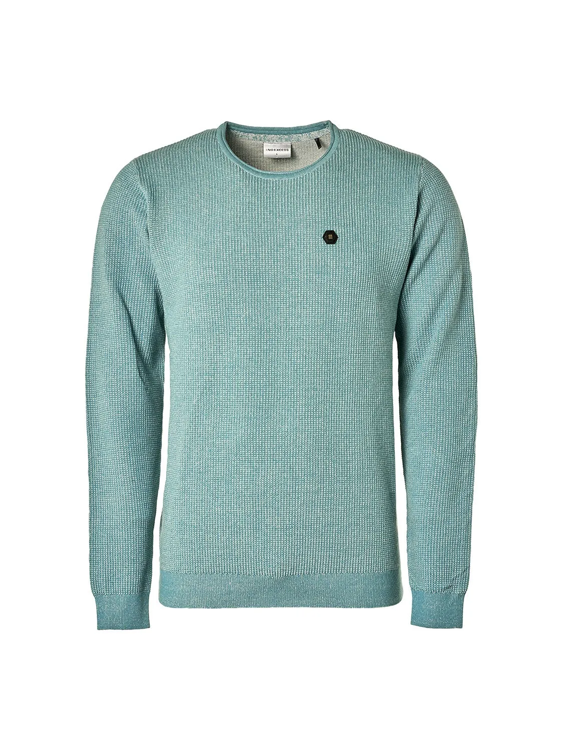 Pullover Crewneck 2 Coloured Jacquard | Pacific