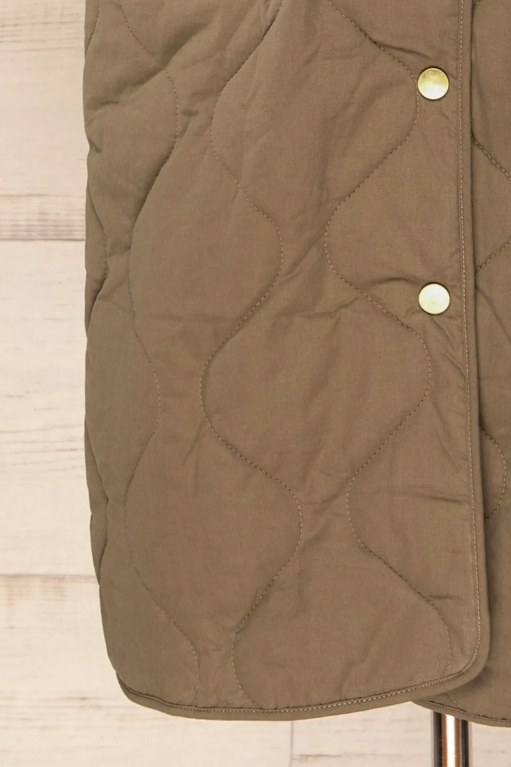 Quelimane | Long Quilted Khaki Coat