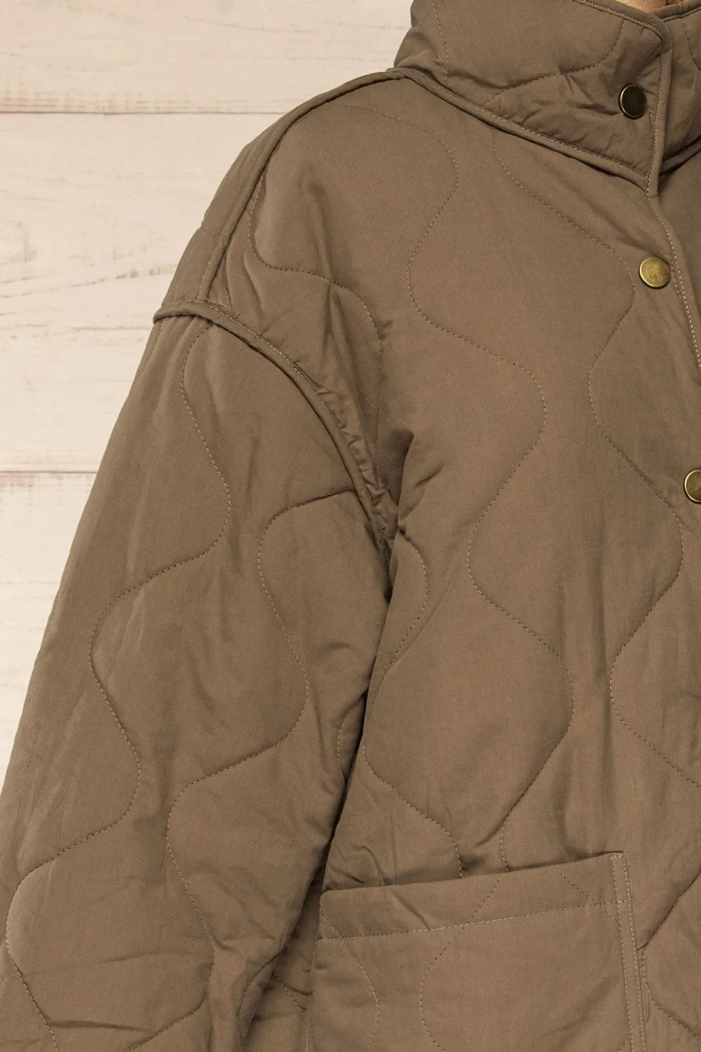 Quelimane | Long Quilted Khaki Coat