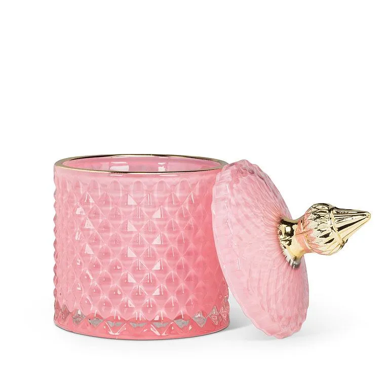 Quilted Covered Jar - Pink