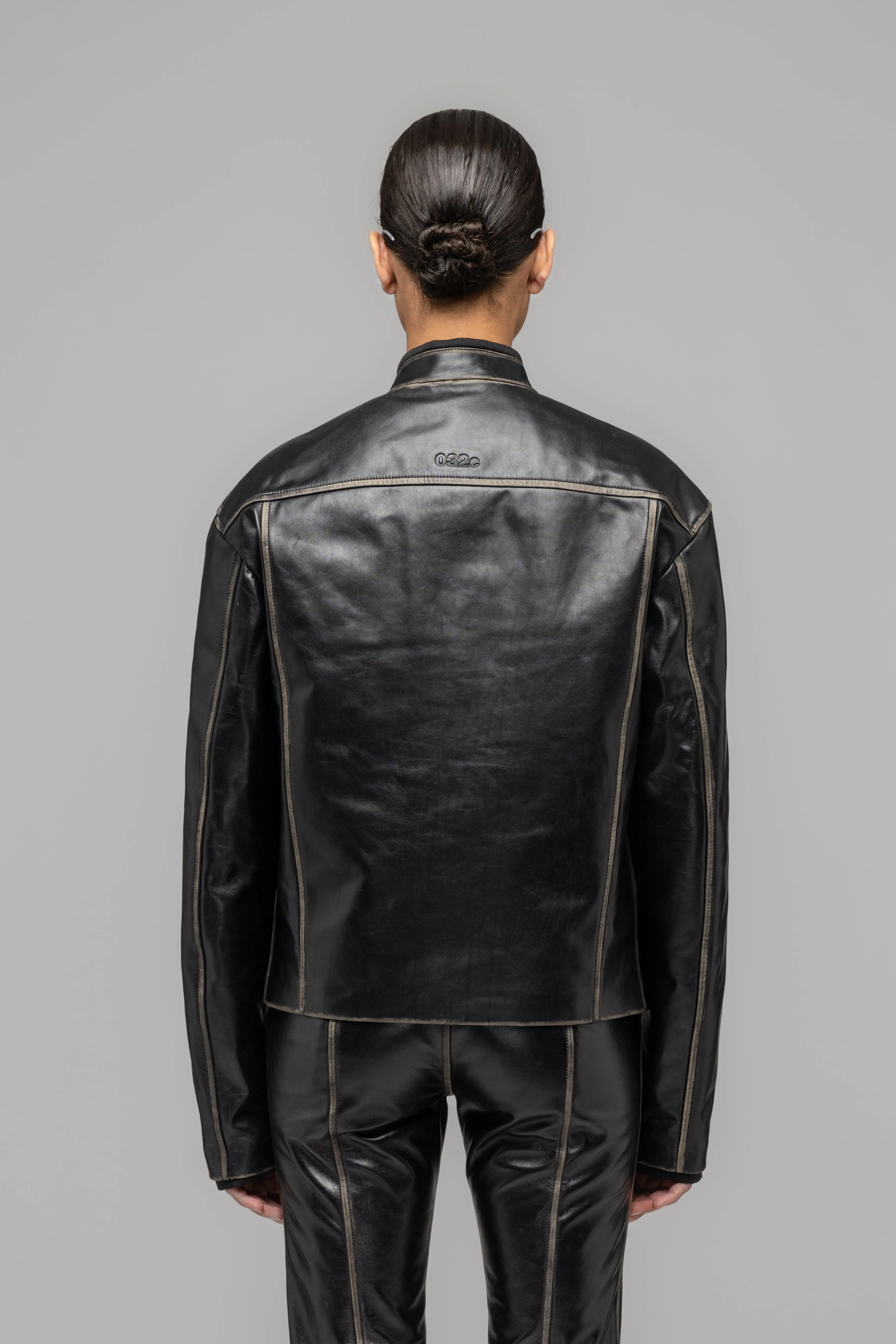 "UMA" LEATHER BIKER JACKET