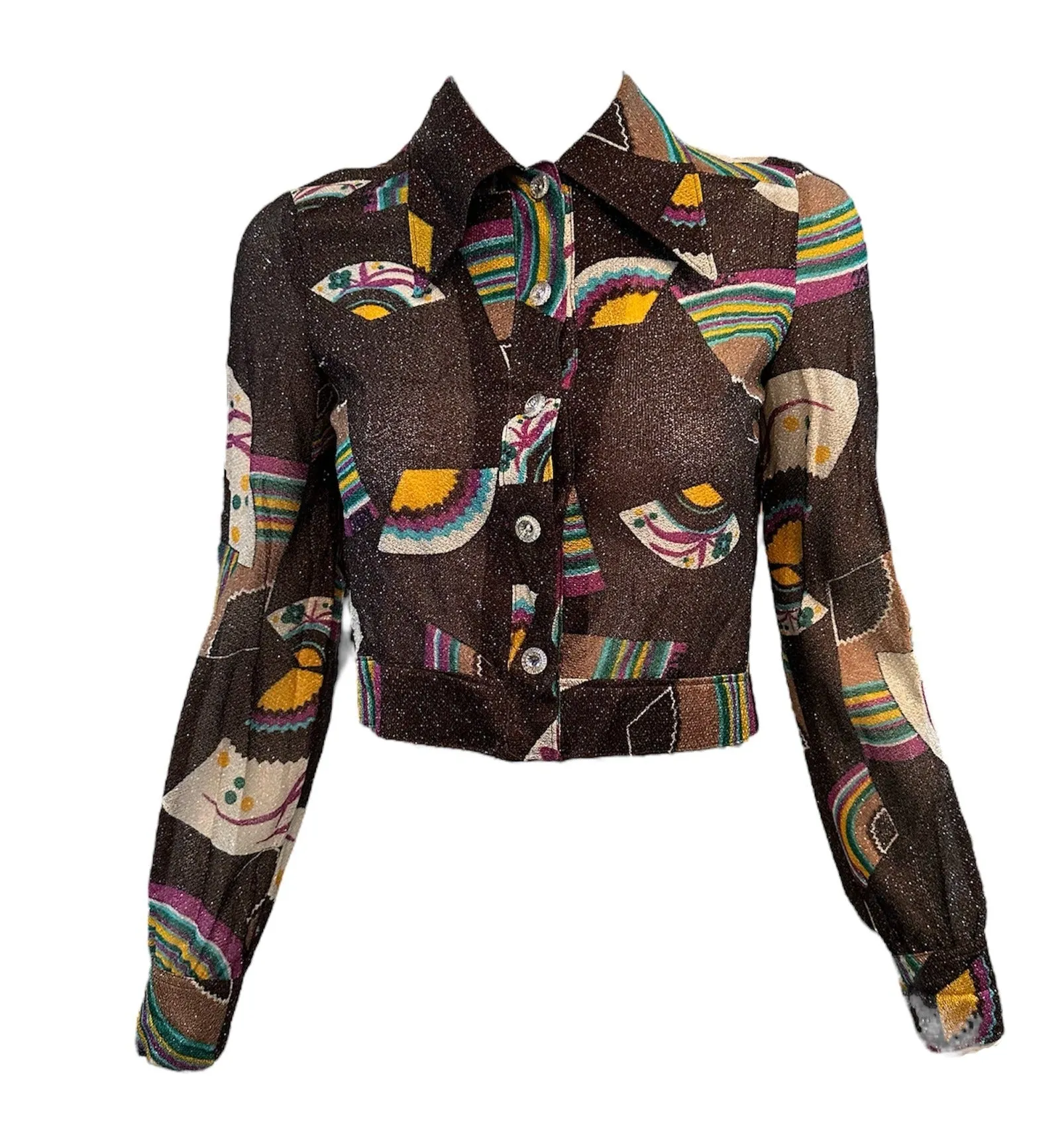 RBCC of Beverly Hills '70s Lurex Glam Rainbow Dress & Jacket Ensemble