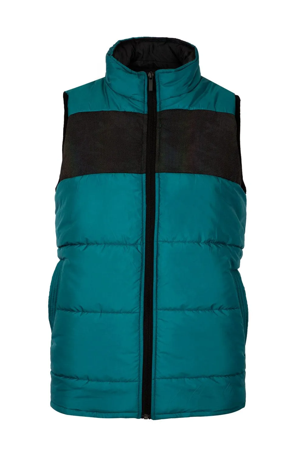 Reflector Sleeveless Puffer Jacket