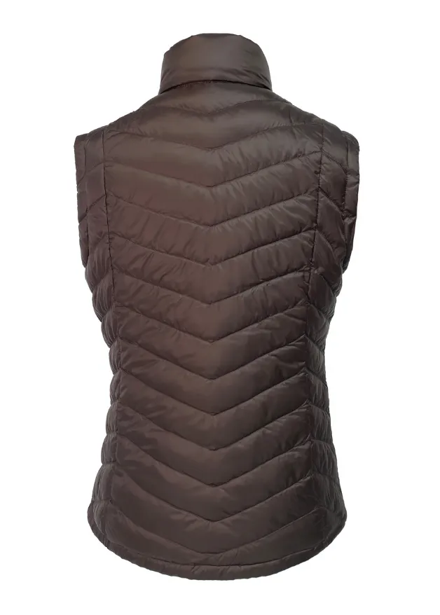 Reversible Chocolate/ Zebra Duck Down Vest