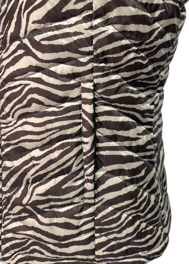 Reversible Chocolate/ Zebra Duck Down Vest