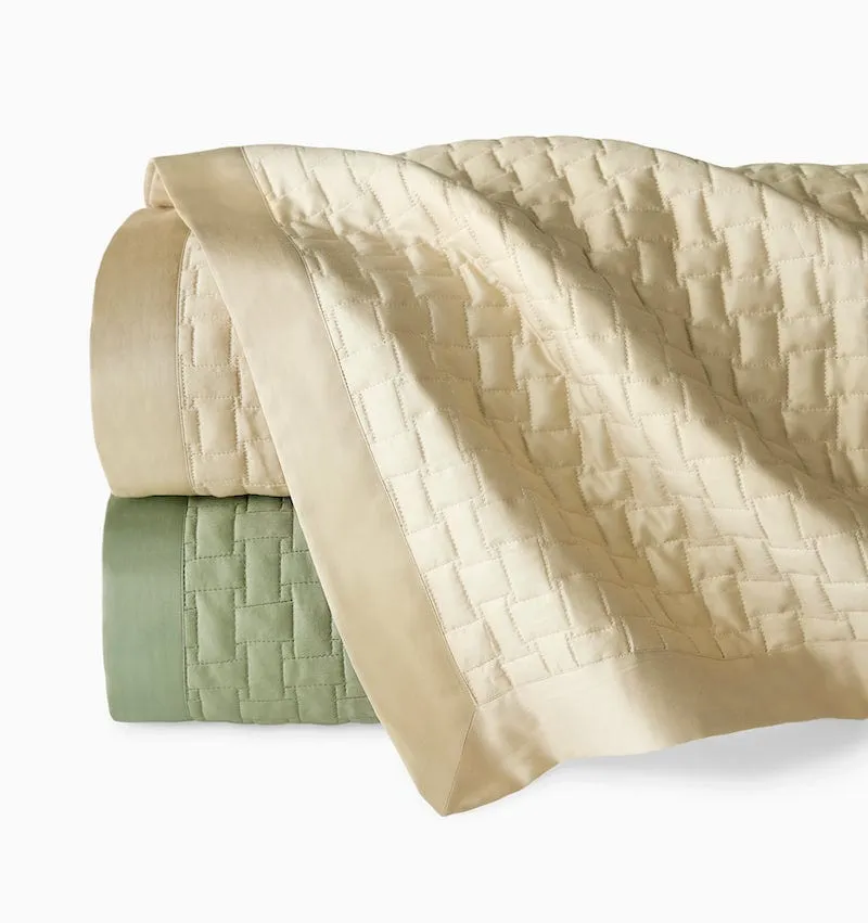 Sampietrini Sand Quilted Coverlets by Sferra