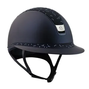 Samshield V2 Miss Shield Navy Riding Hat with Crystal Leaf