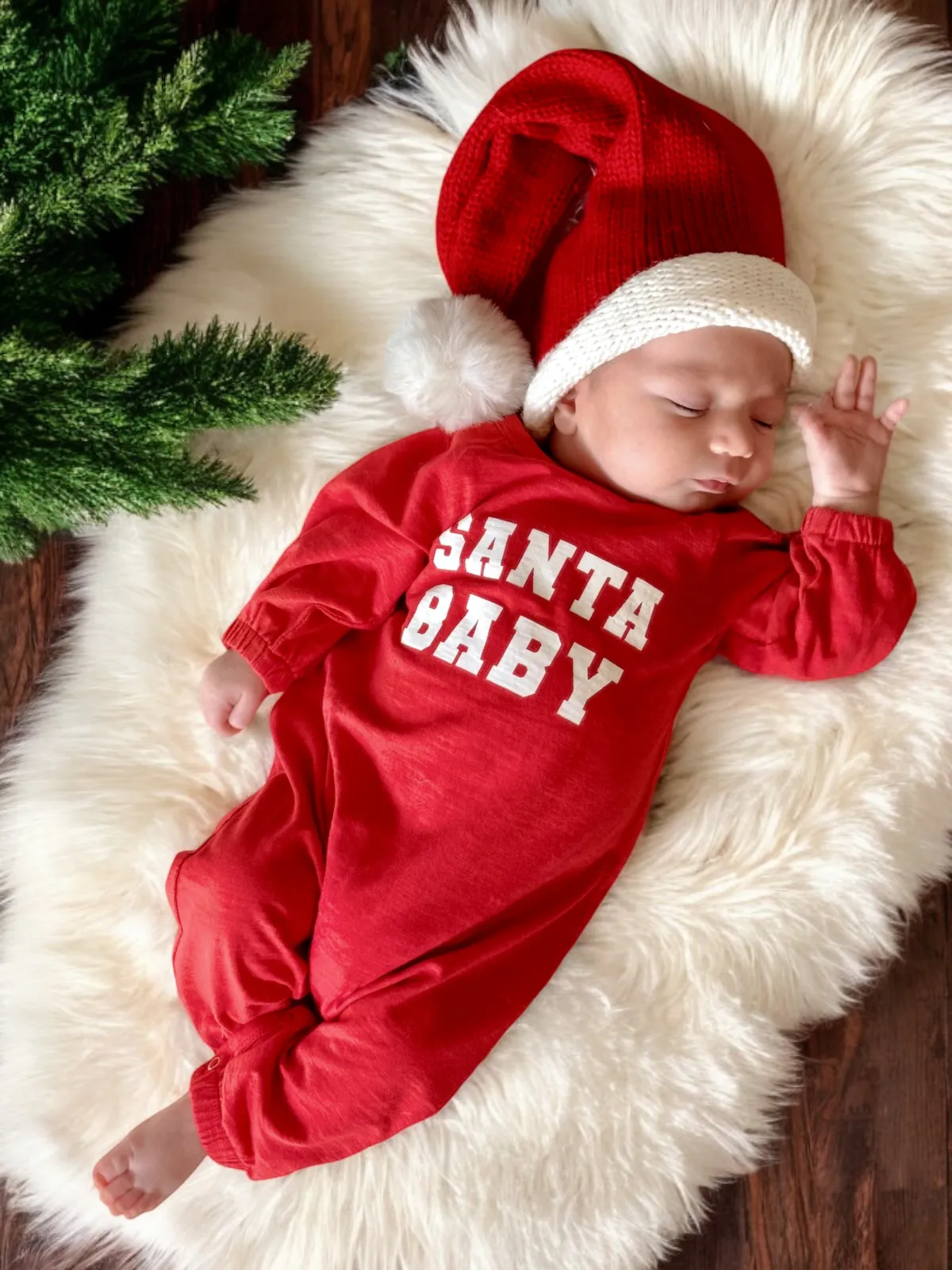 Santa Baby / Organic Long Sleeve Jumpsuit