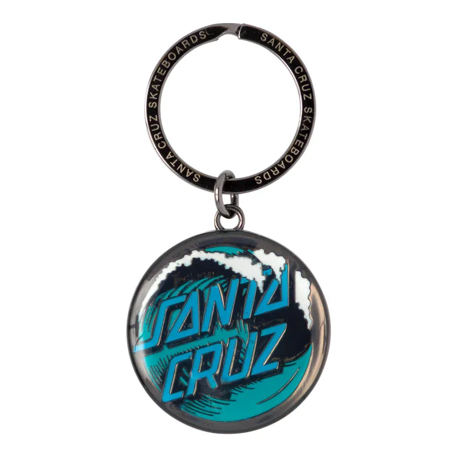 Santa Cruz Wave Dot Key Chain Gunmetal