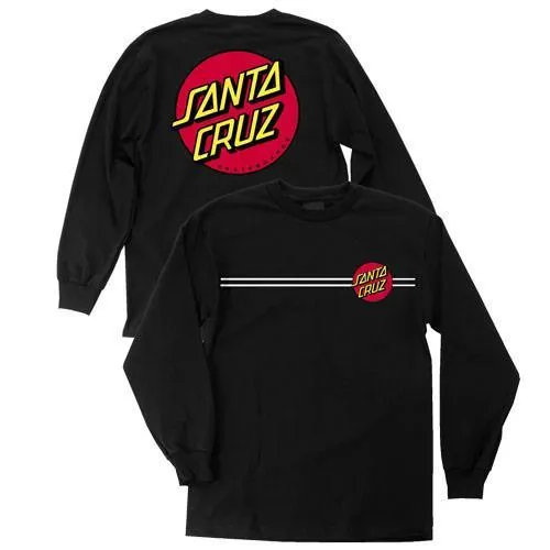 SANTA CRUZ YOUTH L/S T-SHIRT CLASSIC DOT BLACK