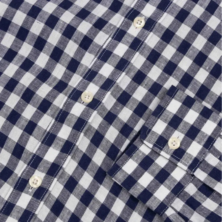 Schoffel Sandbanks Tailored Shirt - Navy Check