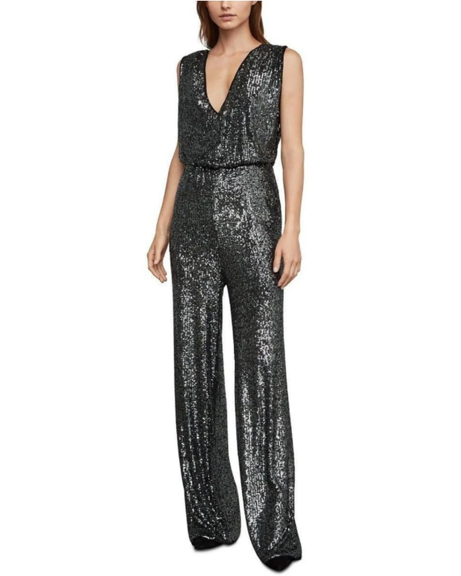 Sequinned Wide-Leg Jumpsuit