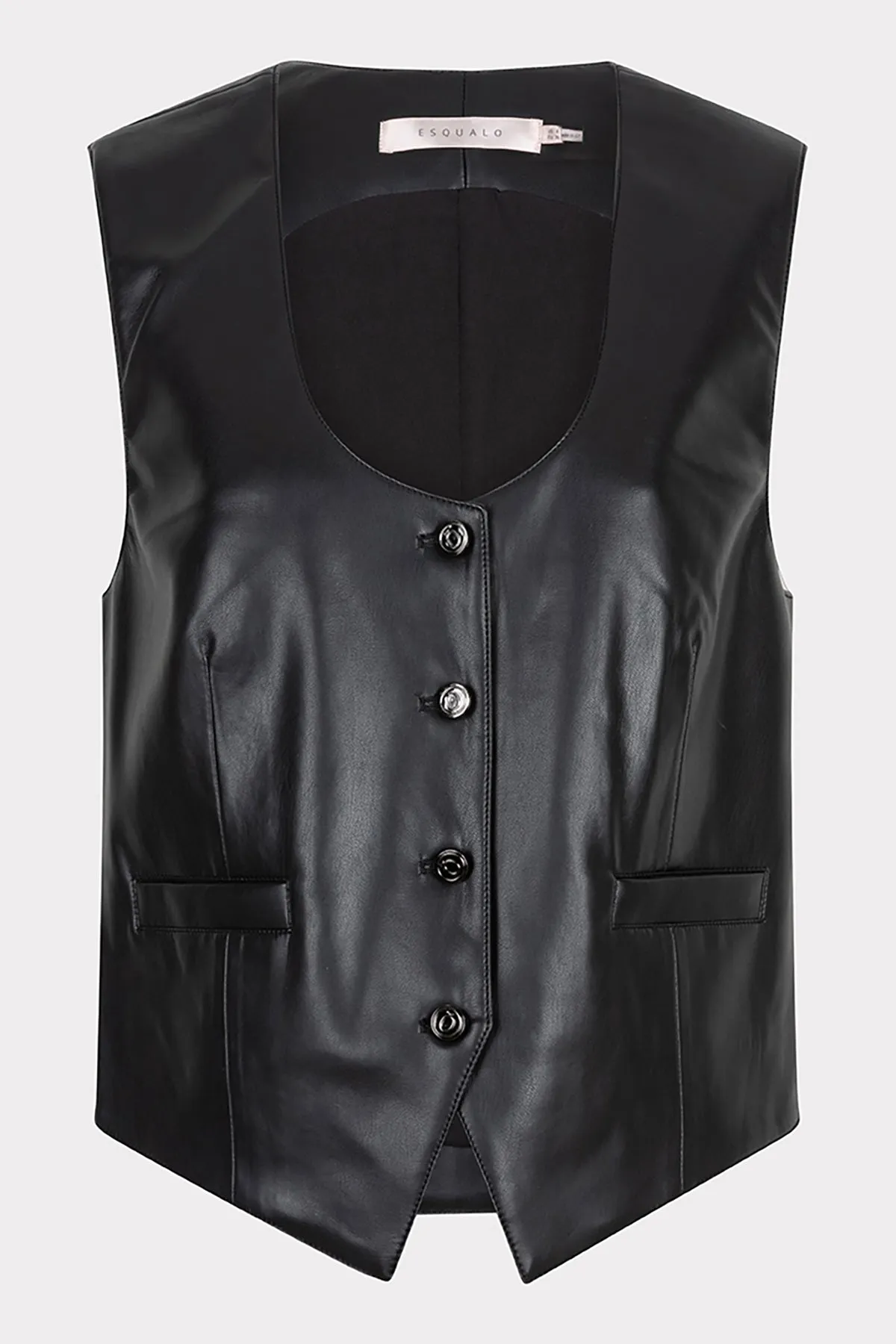 Short Vegan Leather Gilet