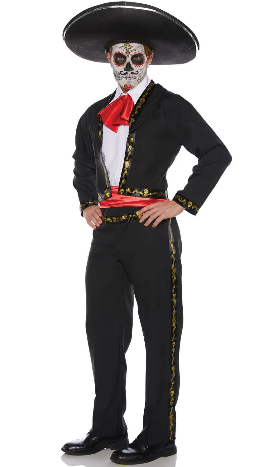 Skull Mariachi Day of the Dead Mens Plus Size Costume