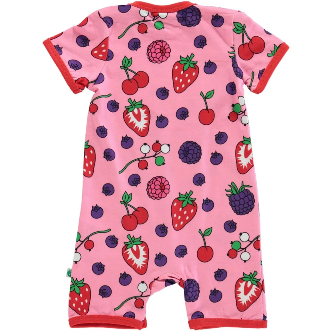 Småfolk Sea Pink Short Sleeve Jumpsuit With Berries