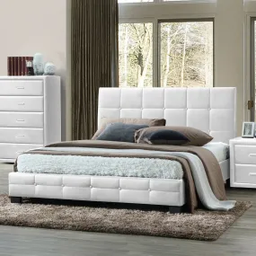 Soho PU Leather Double Bed Frame White