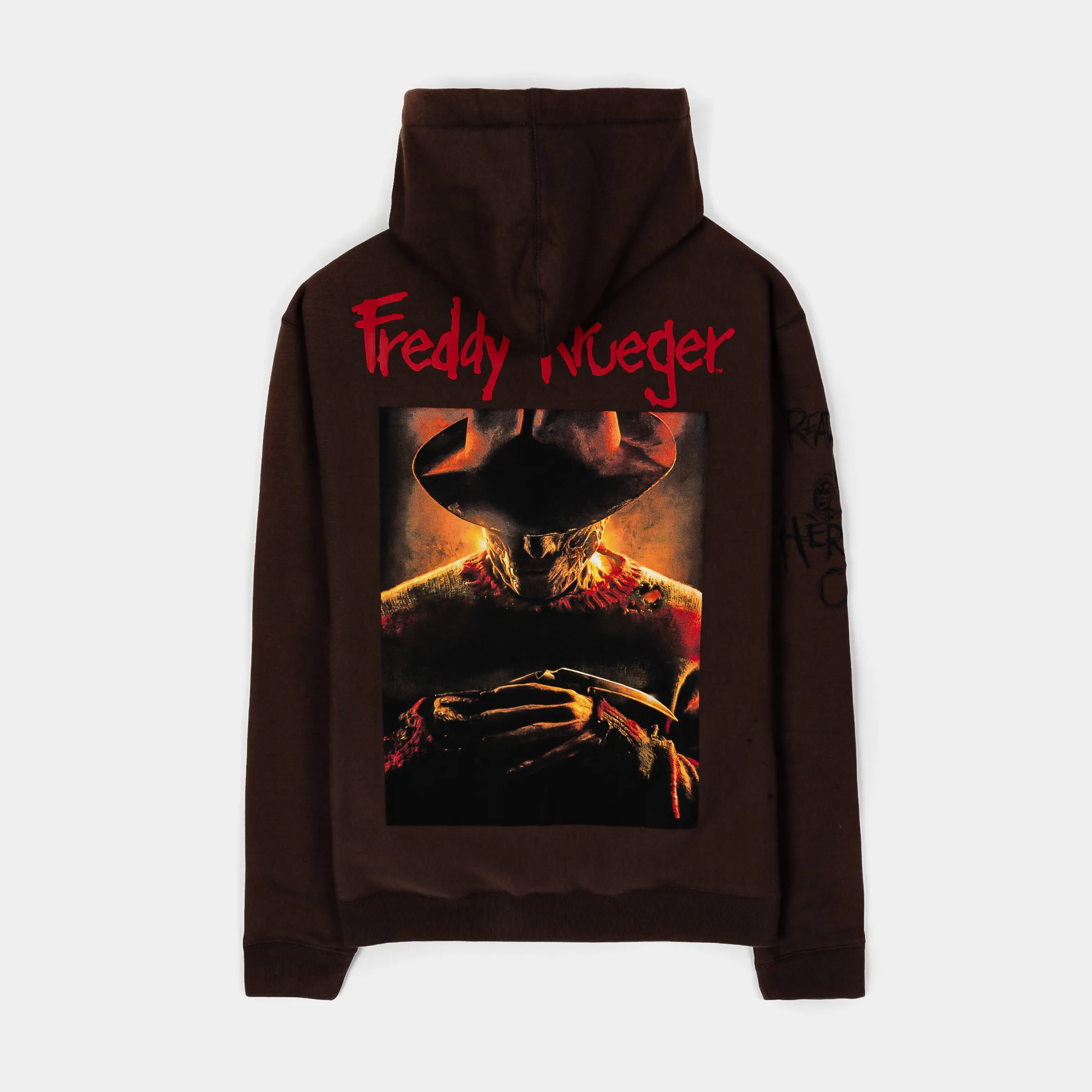 SP x Nightmare On Elm Street Freddy Pullover Mens Hoodie (Brown/Red)