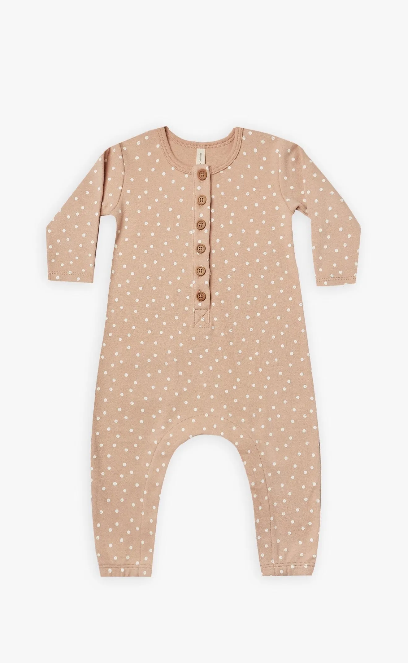 The Longsleeve Jumpsuit by Quincy Mae - Dots - KIDS