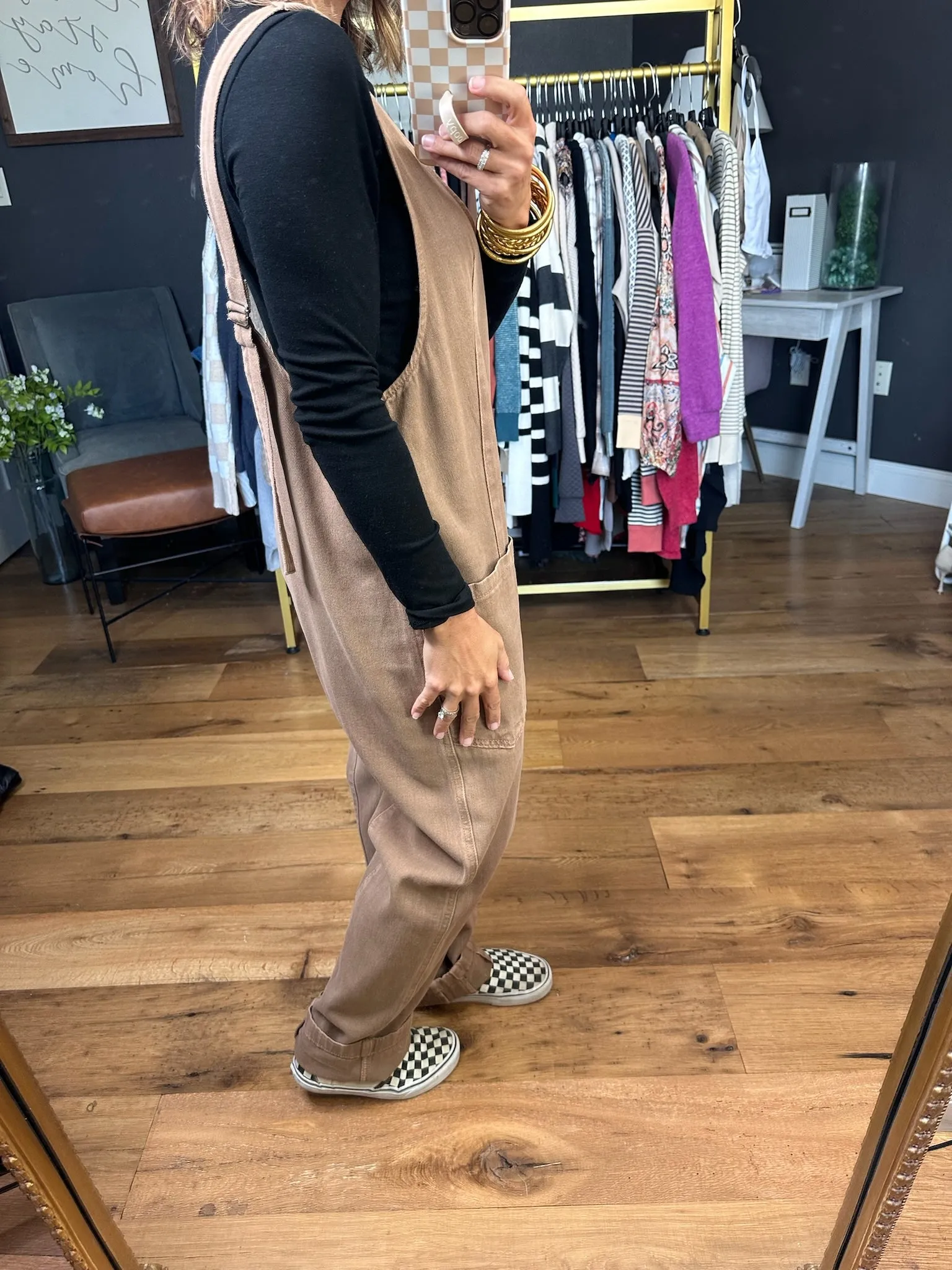 The Nina Pocket Jumpsuit - Mocha