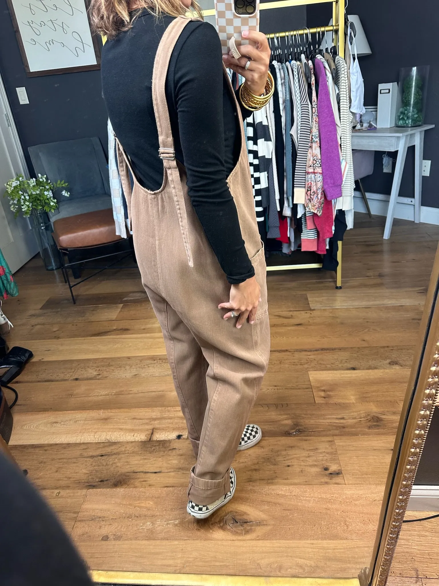 The Nina Pocket Jumpsuit - Mocha