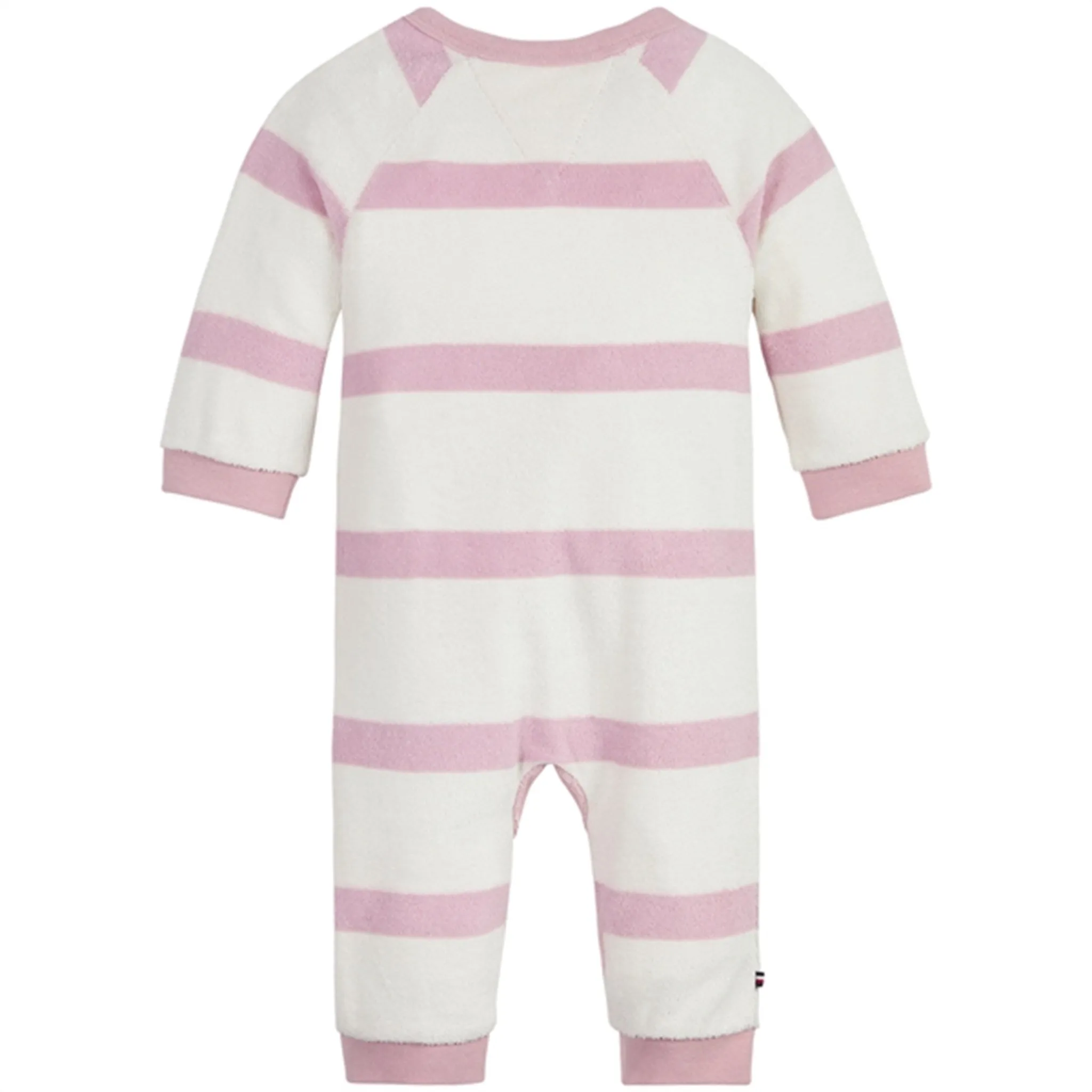 Tommy Hilfiger Baby Striped Towelling Jumpsuit Pink Shade / Ancient White Stripe