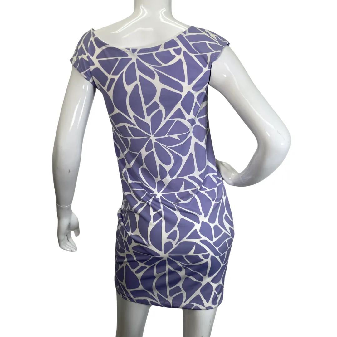 Tori Richard Light Purple Dress with White Pattern