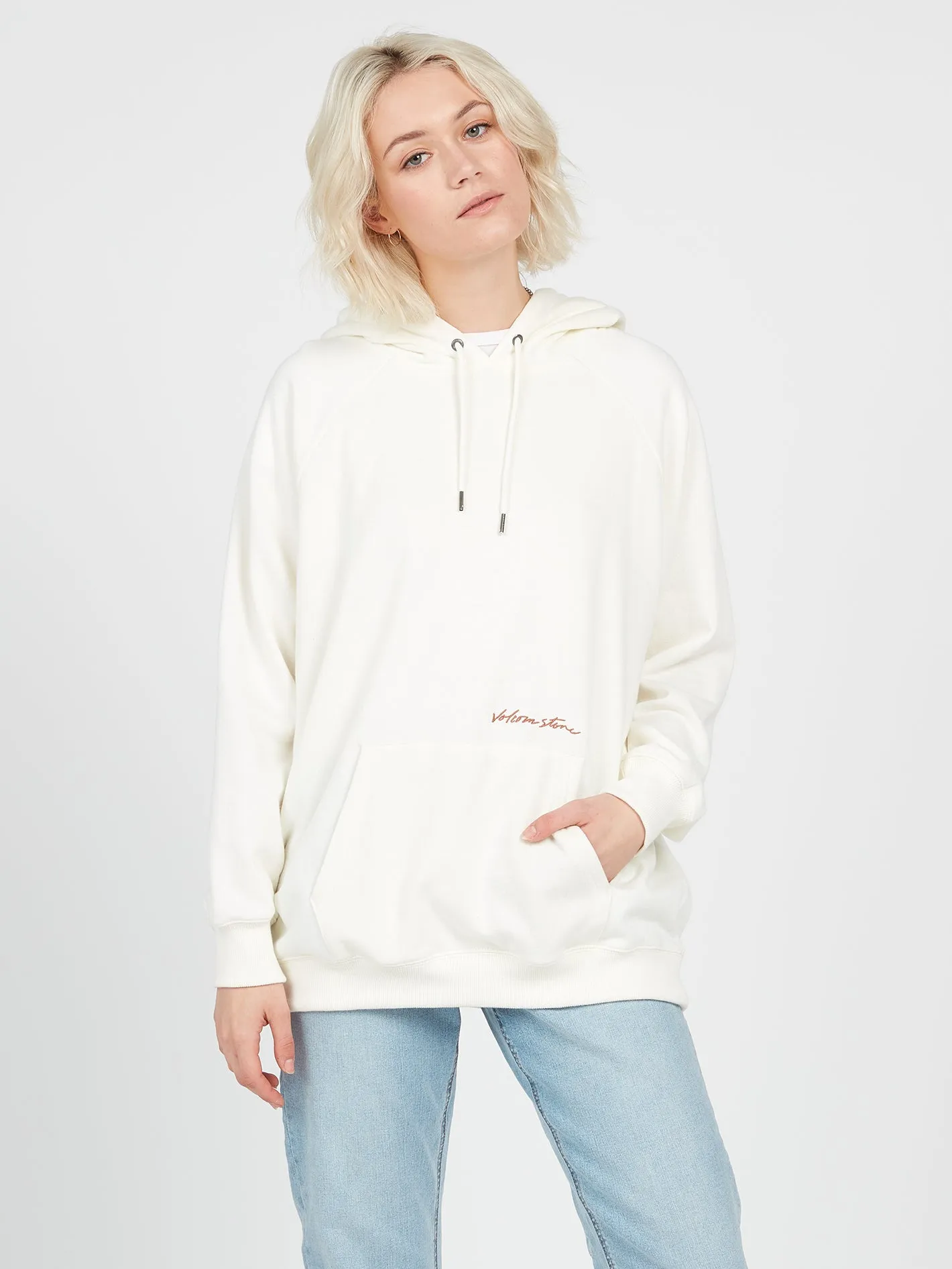 Truly Stoked Boyfriend Hoodie - Star White