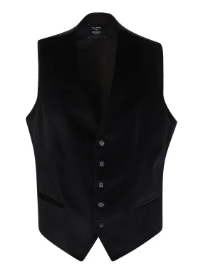 Velvet-effect waistcoat