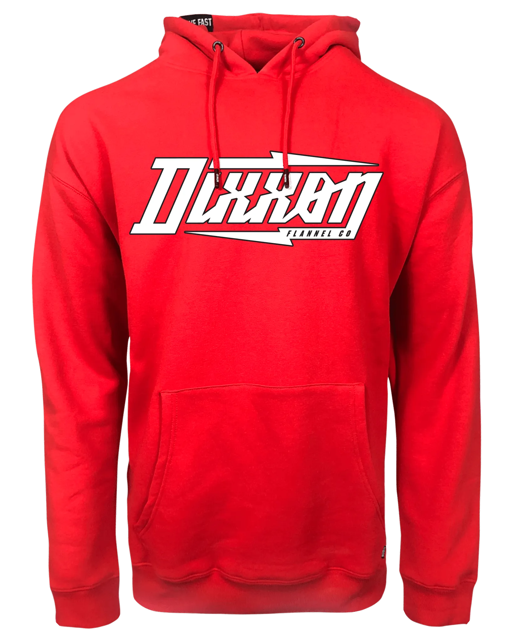 White Bolt Pullover Hoodie - Red