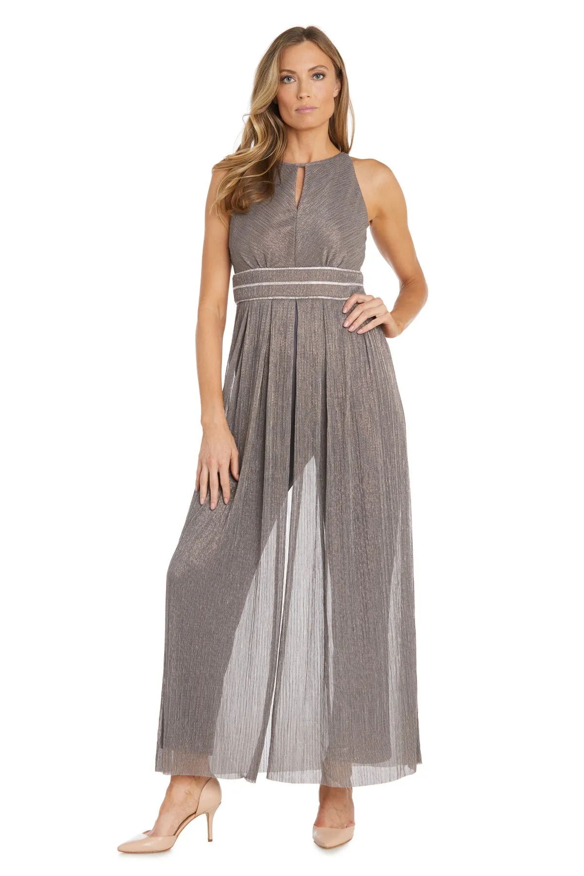 Women's Rhinestone Adorned Waist Jumpsuit