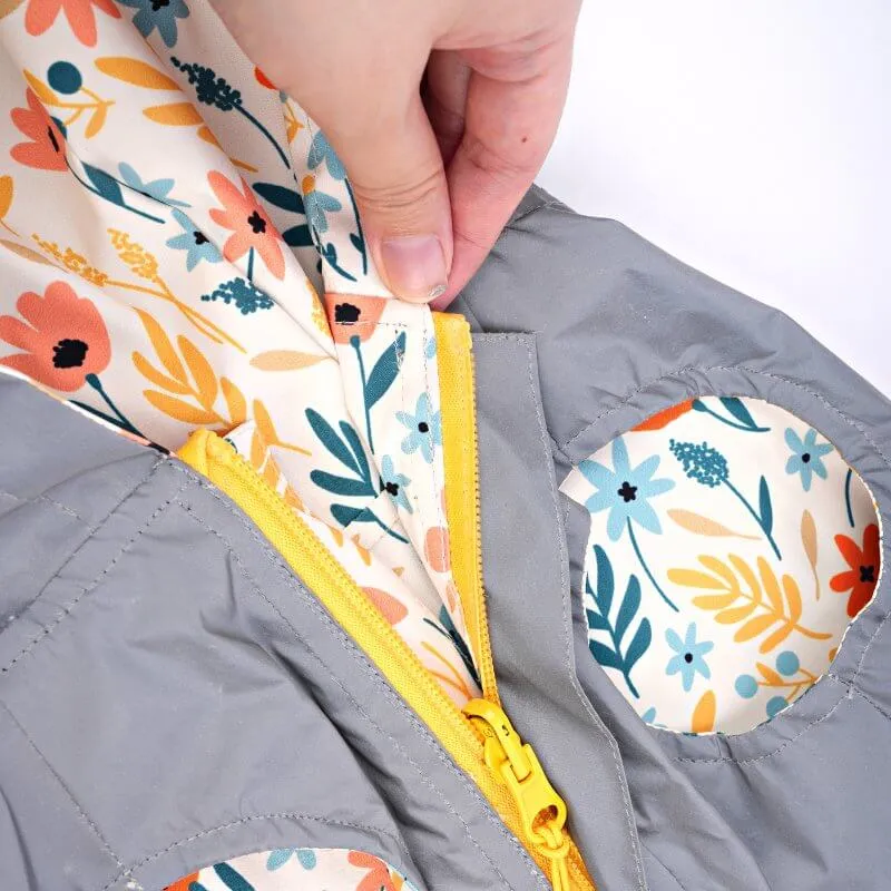 Yellow Floral Reversible Zoomies Rain Vest™